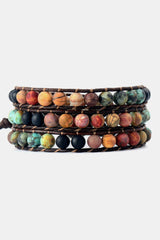 Handmade Triple Layer Beaded Agate Bracelet king-general-store-5710.myshopify.com