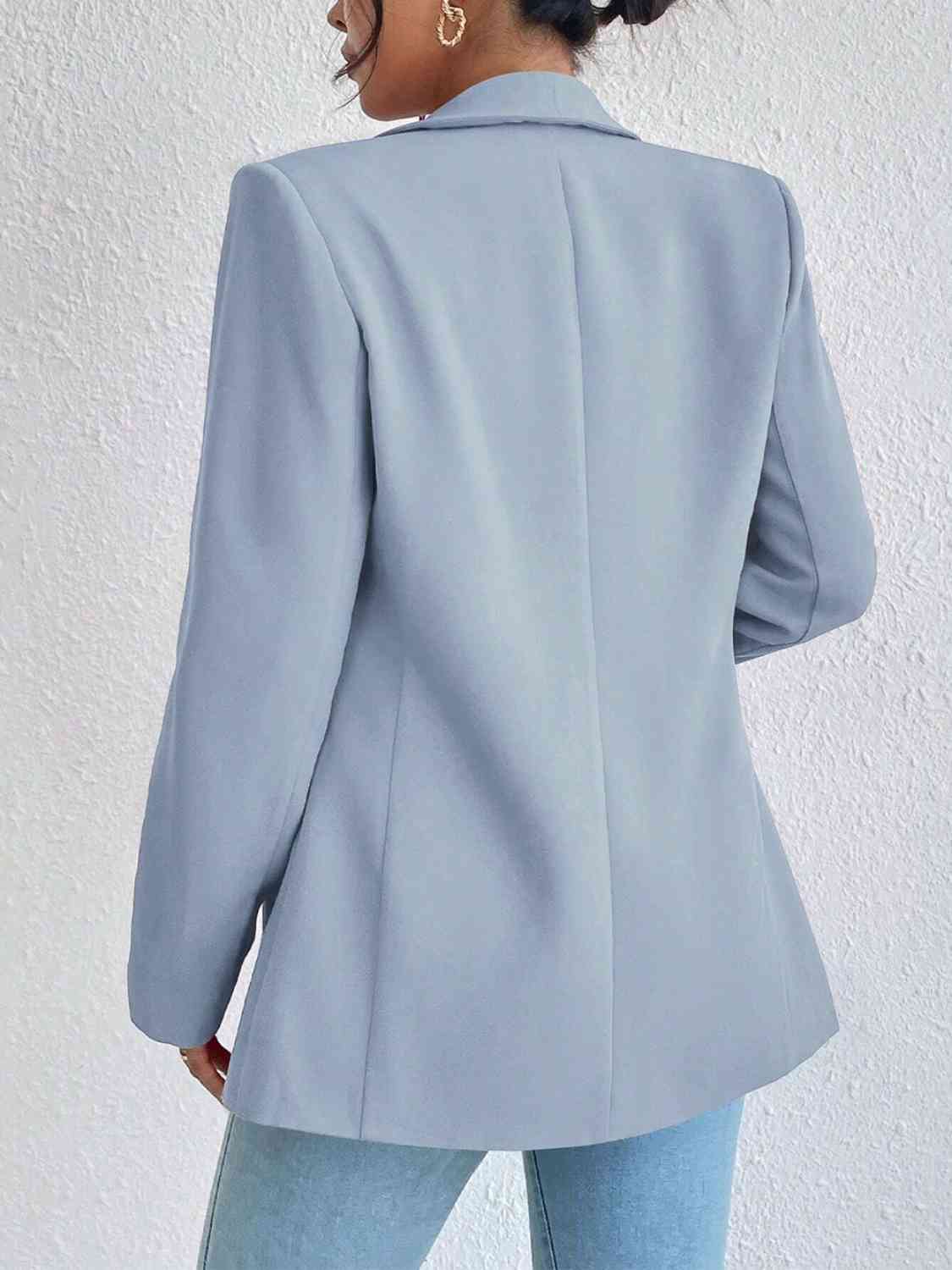 Shawl Collar Long Sleeve Blazer king-general-store-5710.myshopify.com