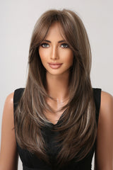 13*1" Full-Machine Wigs Synthetic Long Straight 22" - Kings Crown Jewel Boutique