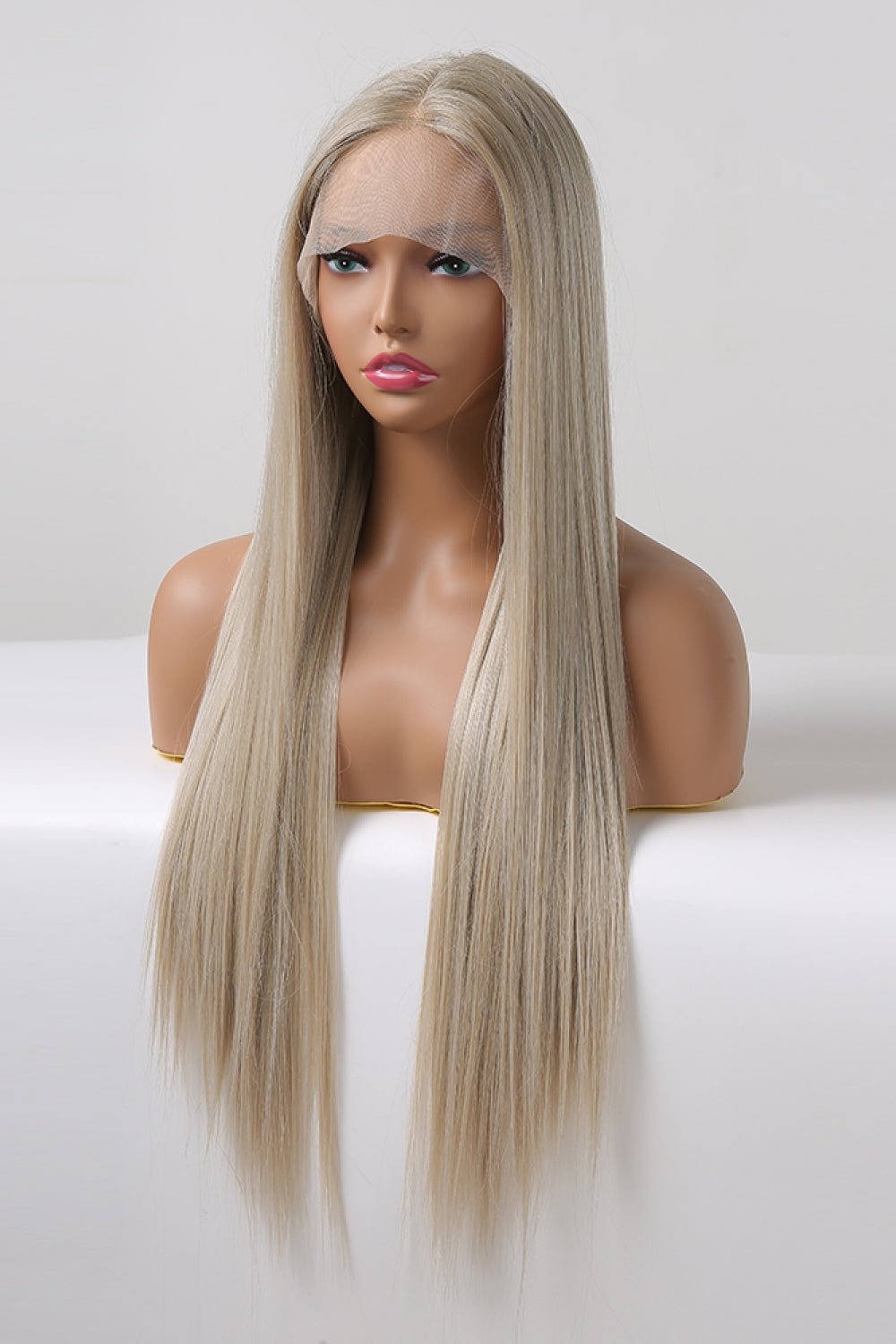 13*2" Lace Front Wigs Synthetic Long Straight 27" 150% Density - Kings Crown Jewel Boutique