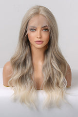 13*2" Lace Front Wigs Synthetic Long Wave 24" 150% Density in Medium Blonde Highlights - Kings Crown Jewel Boutique