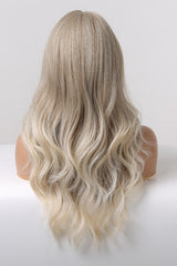 13*2" Lace Front Wigs Synthetic Long Wave 24" 150% Density in Medium Blonde Highlights - Kings Crown Jewel Boutique