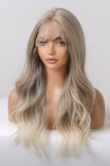 13*2" Lace Front Wigs Synthetic Long Wave 24" 150% Density in Medium Blonde Highlights - Kings Crown Jewel Boutique