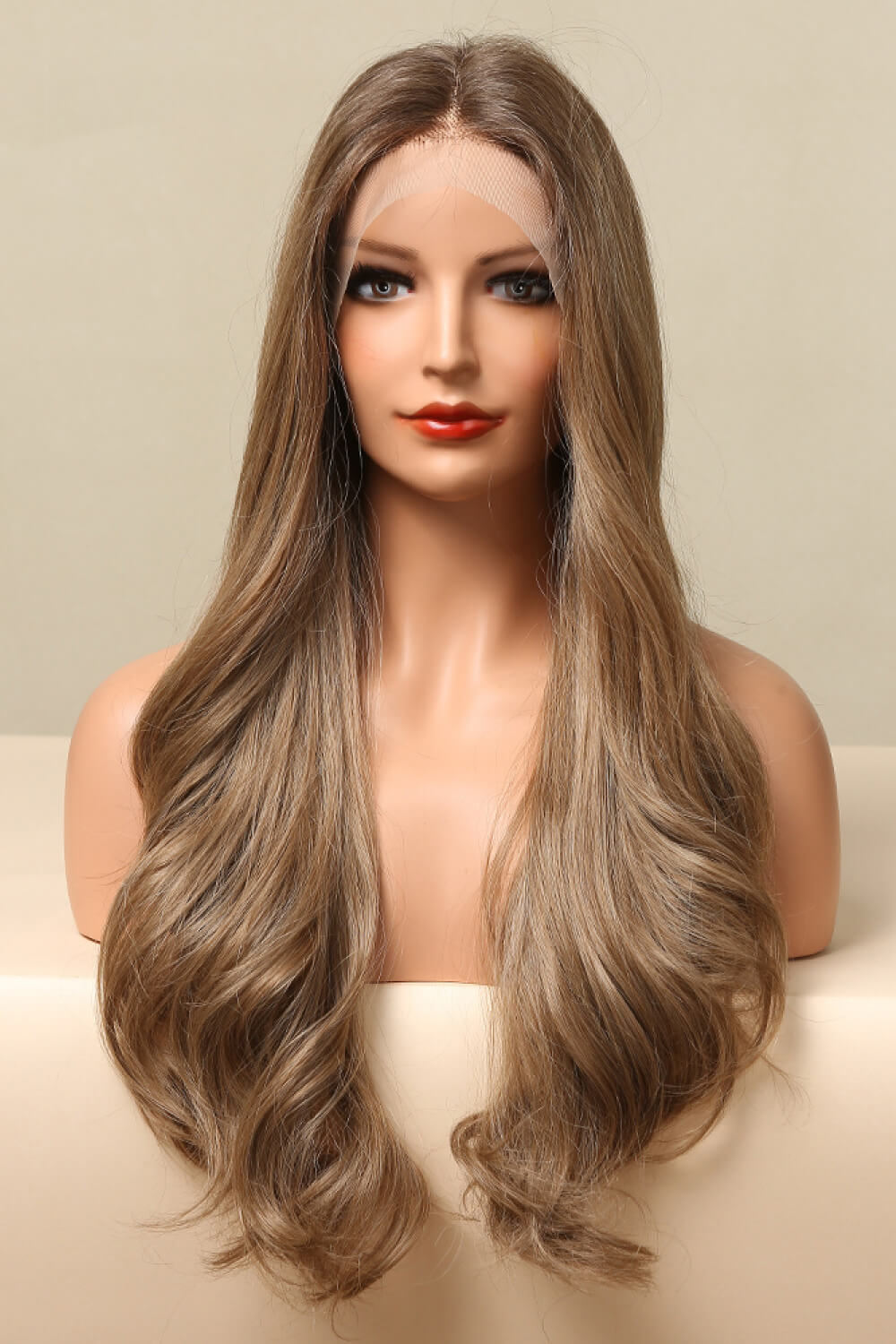 13*2" Lace Front Wigs Synthetic Long Wave 26" 150% Density in Golden Brown - Kings Crown Jewel Boutique