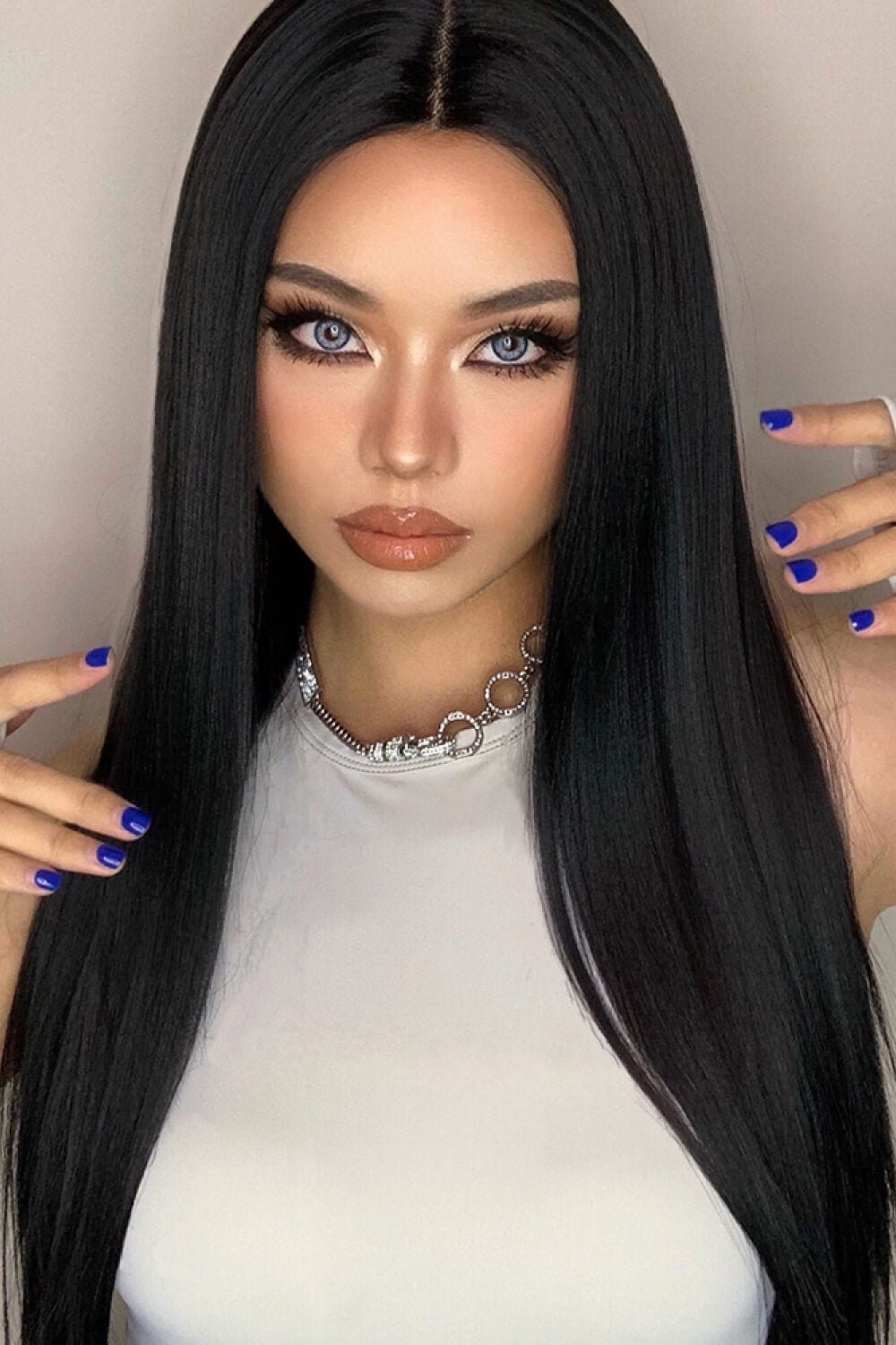 13*2" Long Lace Front Straight Synthetic Wigs 26" Long 150% Density - Kings Crown Jewel Boutique