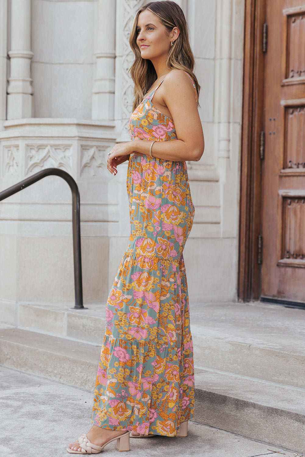 Floral Spaghetti Strap Wide Leg Jumpsuit king-general-store-5710.myshopify.com