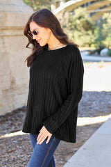 Basic Bae Full Size Ribbed Round Neck Long Sleeve Knit Top king-general-store-5710.myshopify.com