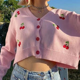 Cherry Button Down Cardigan king-general-store-5710.myshopify.com