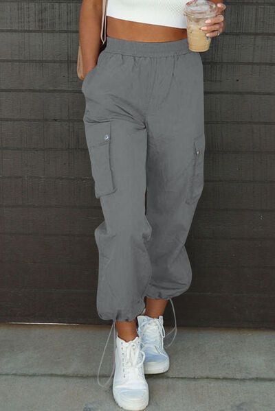 Drawstring Elastic Waist Pants with Pockets king-general-store-5710.myshopify.com