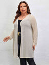 Plus Size Open Front Long Sleeve Cardigan king-general-store-5710.myshopify.com