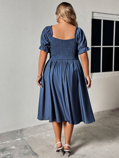 Plus Size Ruched Sweetheart Neck Dress king-general-store-5710.myshopify.com