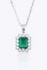 1.5 Carat Lab-Grown Emerald Pendant 925 Sterling Silver Necklace - Kings Crown Jewel Boutique