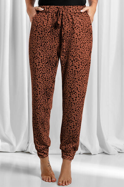 Full Size Leopard Drawstring Pocketed Pants king-general-store-5710.myshopify.com