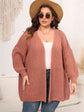 Plus Size Open Front Dropped Shoulder Knit Cardigan king-general-store-5710.myshopify.com