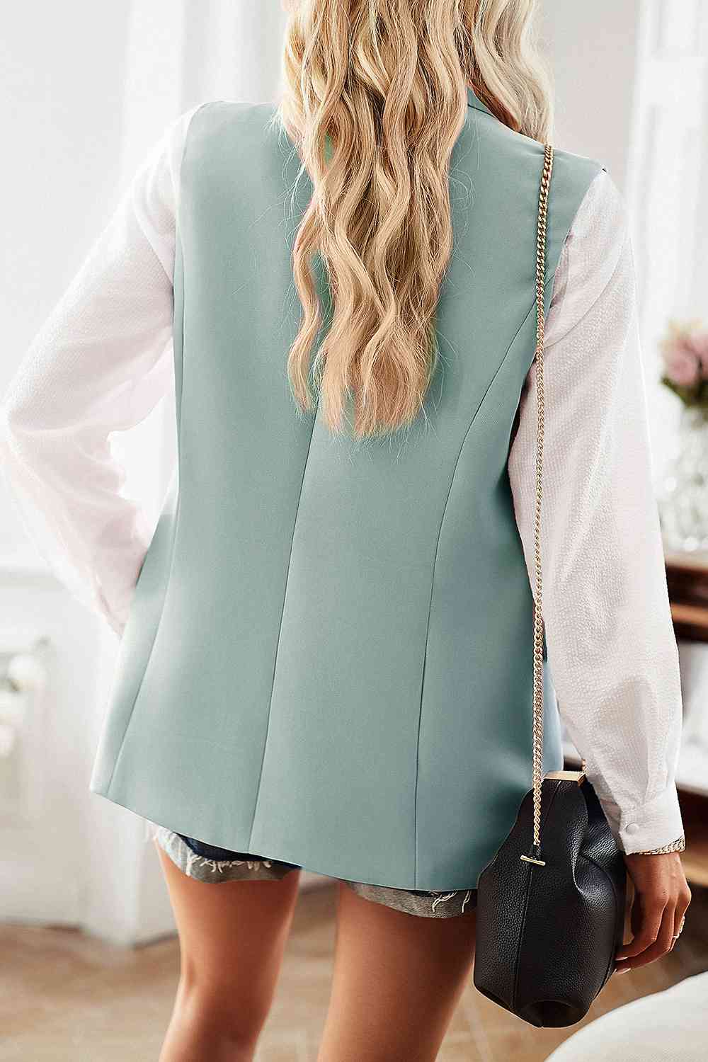 Double-Breasted Sleeveless Blazer king-general-store-5710.myshopify.com