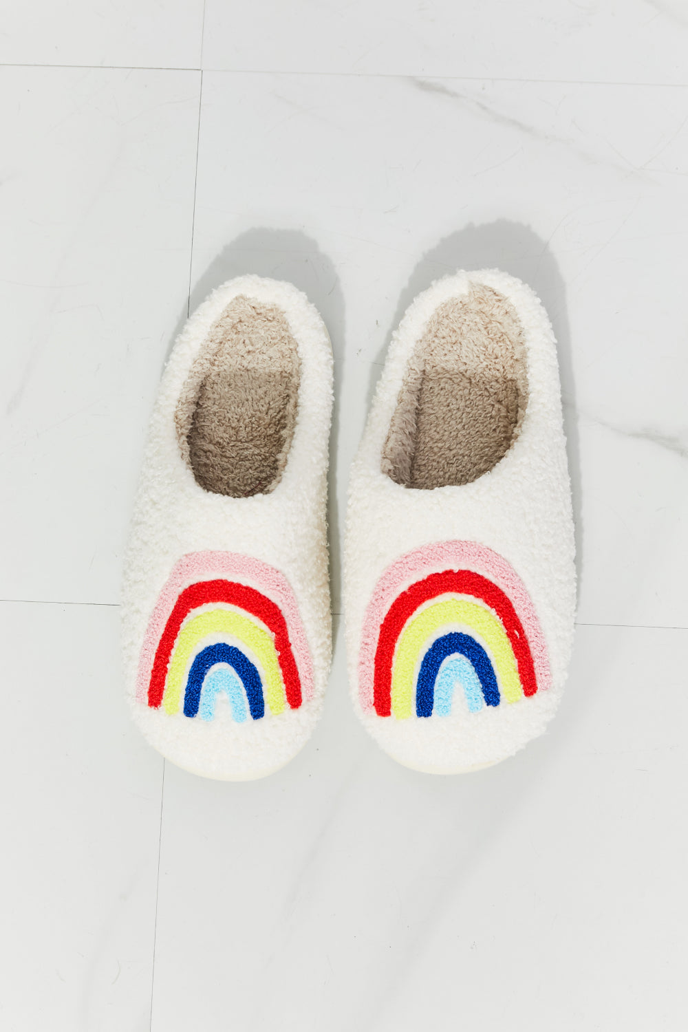 MMShoes Rainbow Plush Slipper king-general-store-5710.myshopify.com