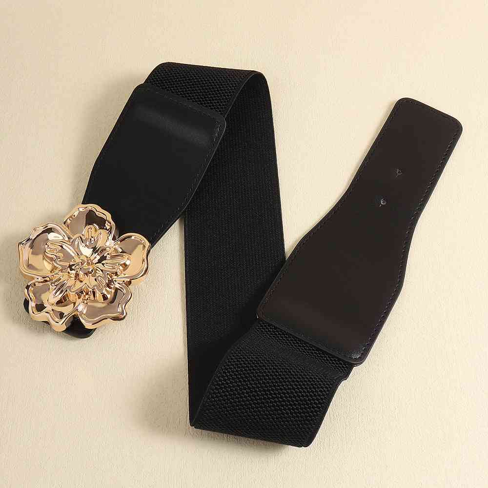 Flower Alloy Buckle Elastic Belt king-general-store-5710.myshopify.com