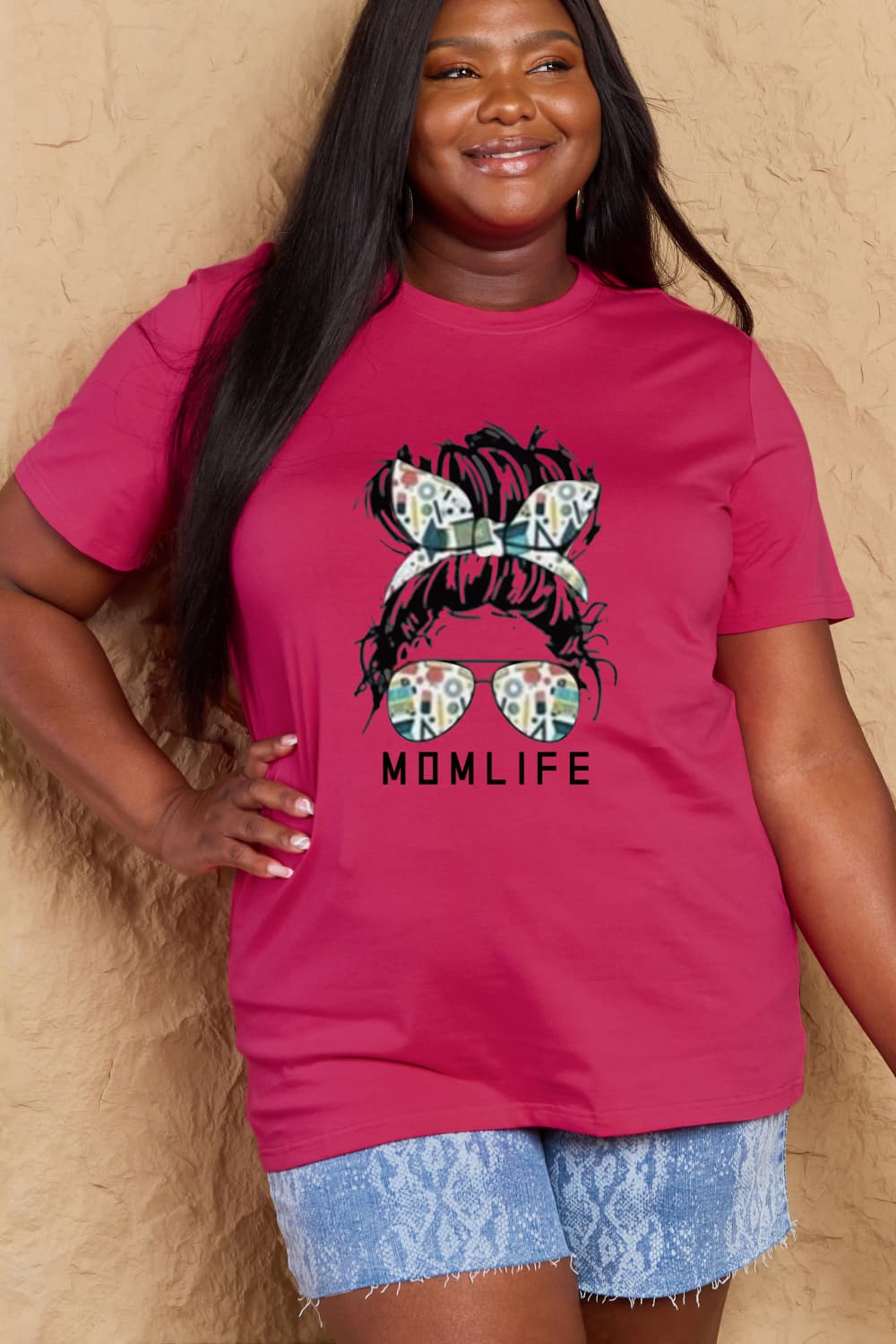 Simply Love Full Size MOM LIFE Graphic Cotton T-Shirt king-general-store-5710.myshopify.com