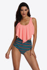 Two-Tone Ruffled Two-Piece Swimsuit king-general-store-5710.myshopify.com