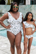 Marina West Swim Float On Ruffle Faux Wrap One-Piece in Daisy Cream king-general-store-5710.myshopify.com