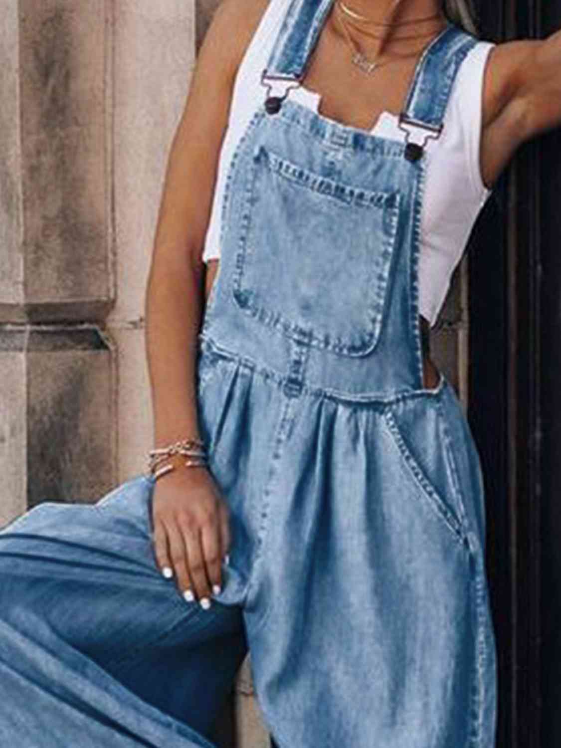 Wide Leg Denim Overalls king-general-store-5710.myshopify.com