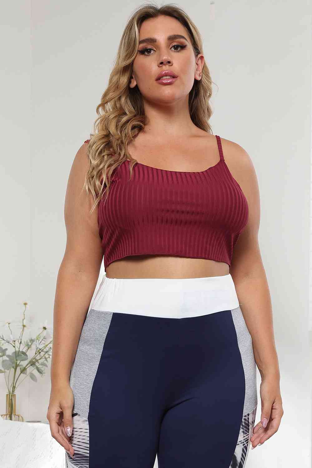 Plus Size Ribbed Spaghetti StrapTop king-general-store-5710.myshopify.com