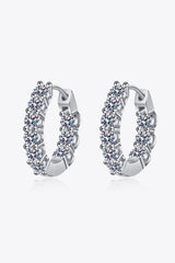 1.8 Carat Moissanite Hoop Earrings - Kings Crown Jewel Boutique