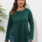 Plus Size Round Neck Long Sleeve Slit T-Shirt king-general-store-5710.myshopify.com