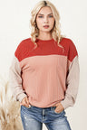 Color Block Dropped Shoulder T-Shirt king-general-store-5710.myshopify.com