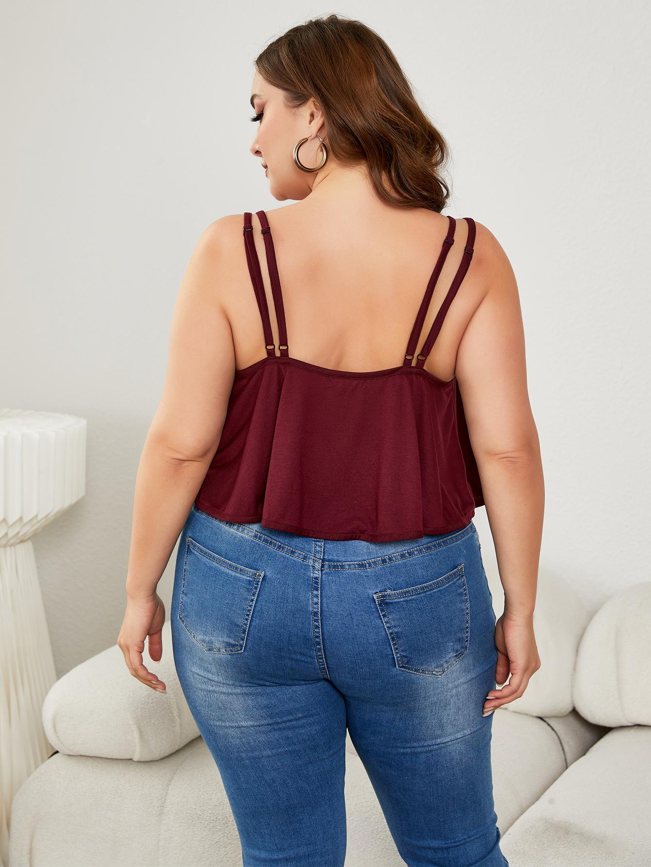 Plus Size Double-Strap Scoop Neck Cami king-general-store-5710.myshopify.com