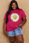 Simply Love Full Size FLOWER Graphic Cotton Tee king-general-store-5710.myshopify.com