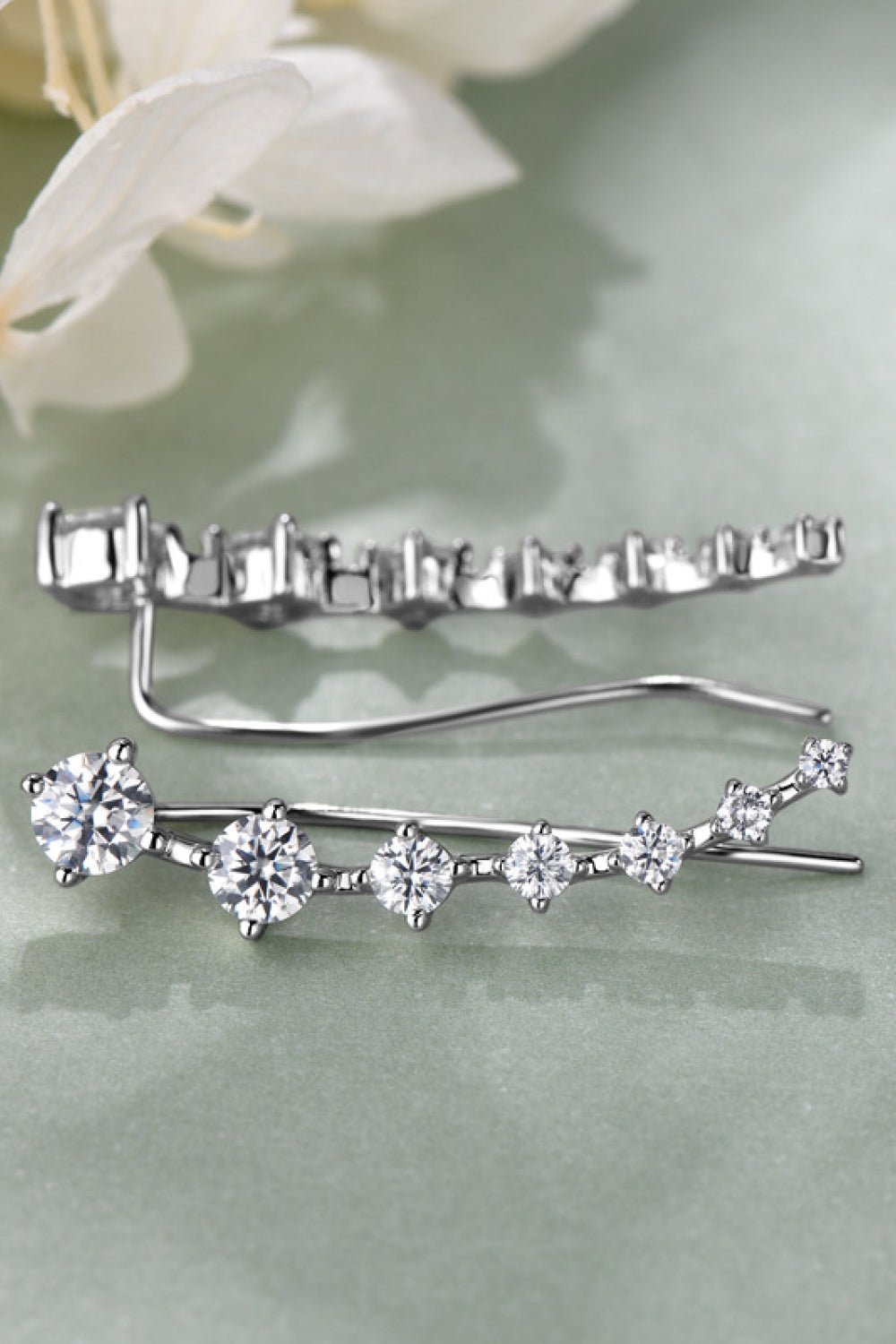 1.9 Carat Moissanite 925 Sterling Silver Earrings - Kings Crown Jewel Boutique