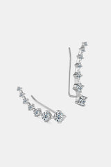 1.9 Carat Moissanite 925 Sterling Silver Earrings - Kings Crown Jewel Boutique