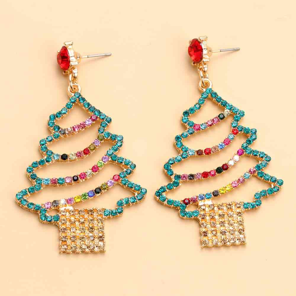 Rhinestone Alloy Christmas Tree Earrings king-general-store-5710.myshopify.com