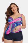 Plus Size Printed Crisscross Cutout Two-Piece Swim Set king-general-store-5710.myshopify.com