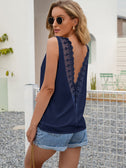 Cutout V-Neck Tank Top king-general-store-5710.myshopify.com