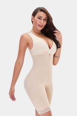 Full Size Lace Trim Shapewear with Zipper king-general-store-5710.myshopify.com