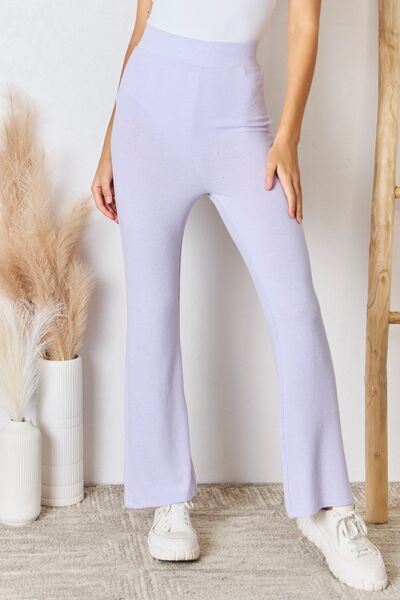 RISEN Full Size High Waist Ultra Soft Knit Flare Pants king-general-store-5710.myshopify.com