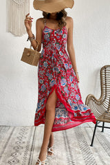 Bohemian Decorative Button Spaghetti Strap Dress king-general-store-5710.myshopify.com