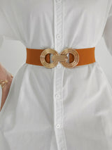 Geometric Buckle Elastic Wide Belt king-general-store-5710.myshopify.com