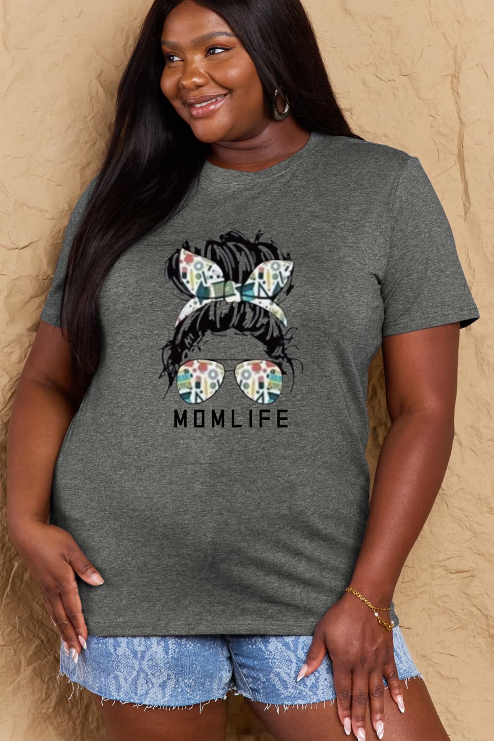 Simply Love Full Size MOM LIFE Graphic Cotton T-Shirt king-general-store-5710.myshopify.com