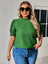 Plus Size Round Neck Flounce Sleeve Blouse king-general-store-5710.myshopify.com