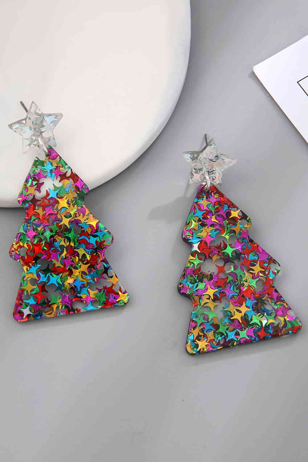 Christmas Tree Acrylic Earrings king-general-store-5710.myshopify.com