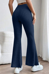 Basic Bae Full Size Ribbed High Waist Flare Pants king-general-store-5710.myshopify.com