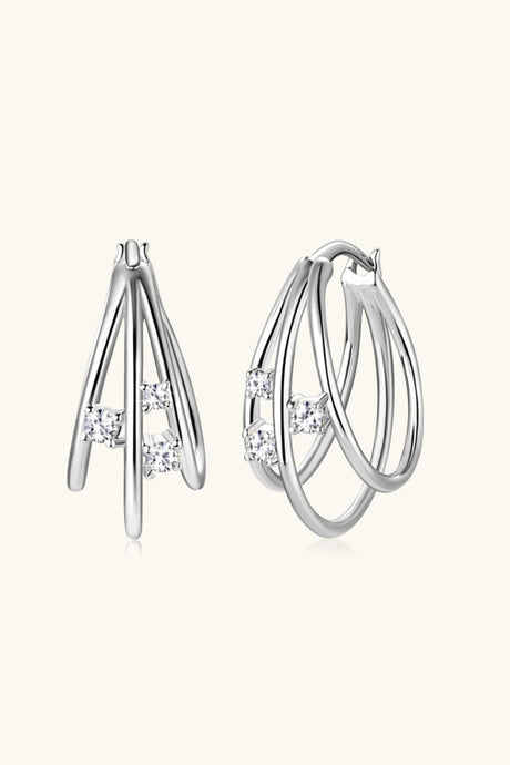 Moissanite 925 Sterling Silver Layered Earrings king-general-store-5710.myshopify.com