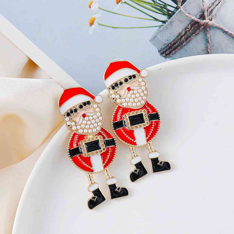 Rhinestone Alloy Santa Earrings king-general-store-5710.myshopify.com