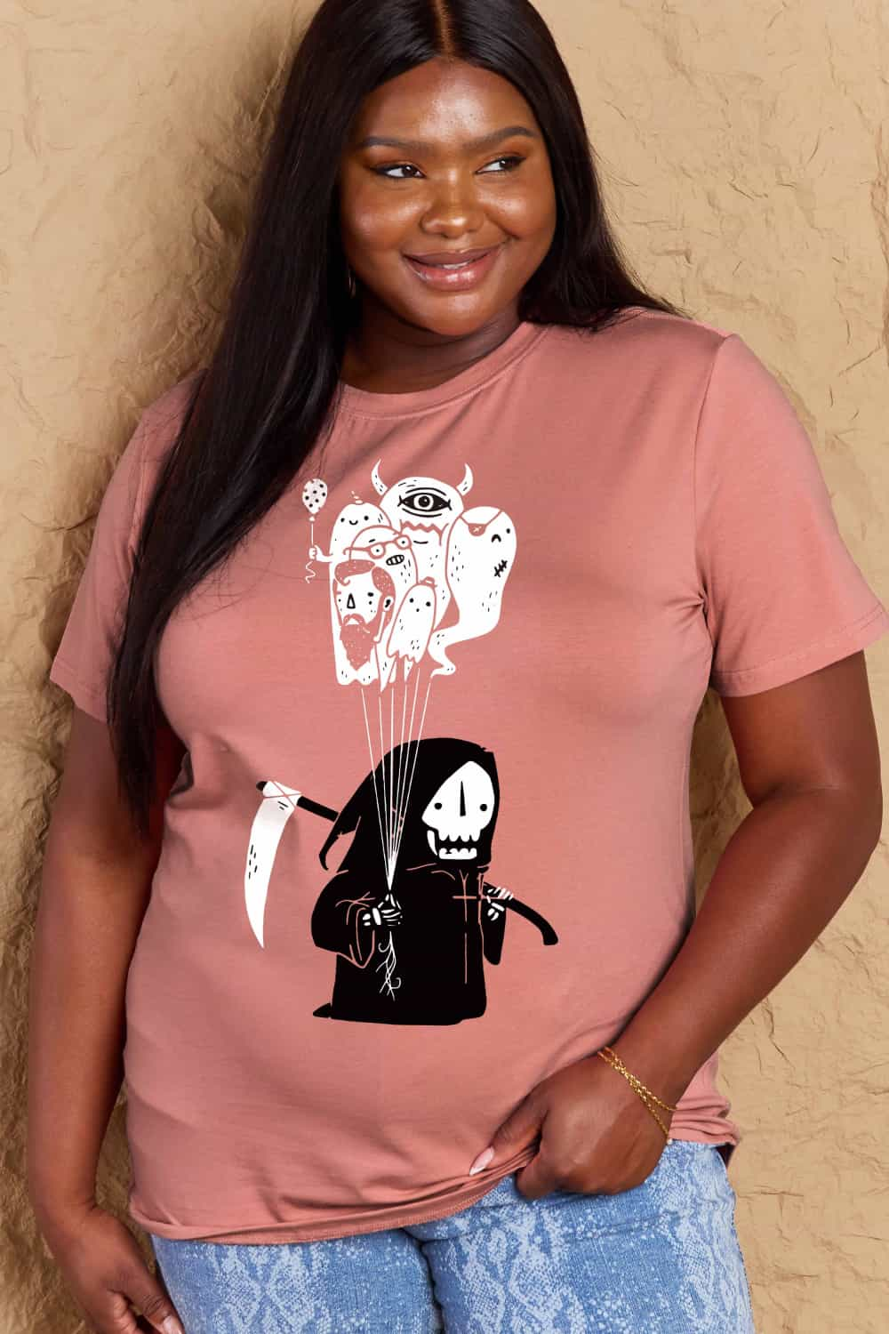 Simply Love Full Size Death Graphic T-Shirt king-general-store-5710.myshopify.com