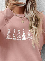 Christmas Tree Graphic Drop Shoulder Sweatshirt king-general-store-5710.myshopify.com