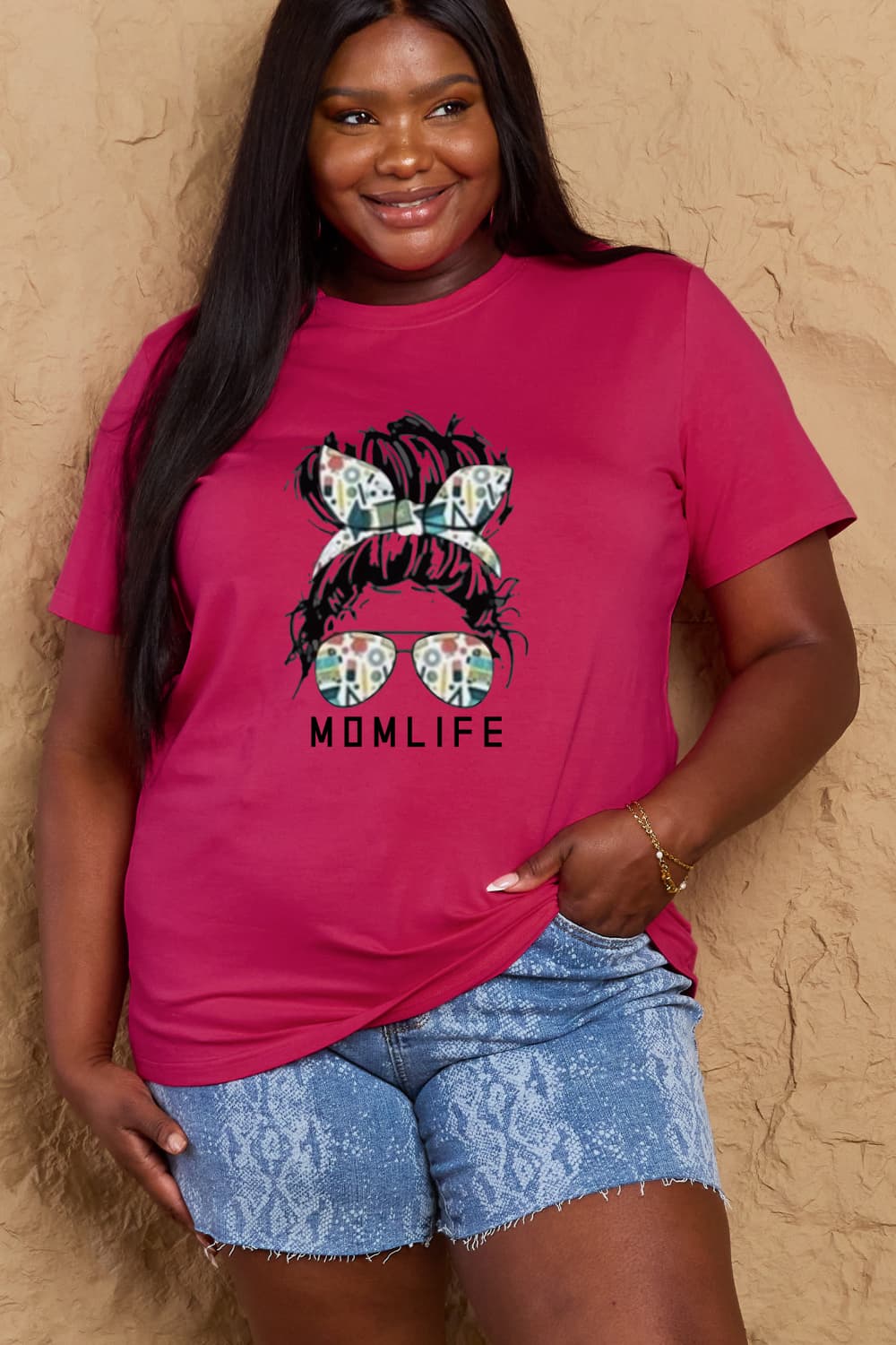 Simply Love Full Size MOM LIFE Graphic Cotton T-Shirt king-general-store-5710.myshopify.com