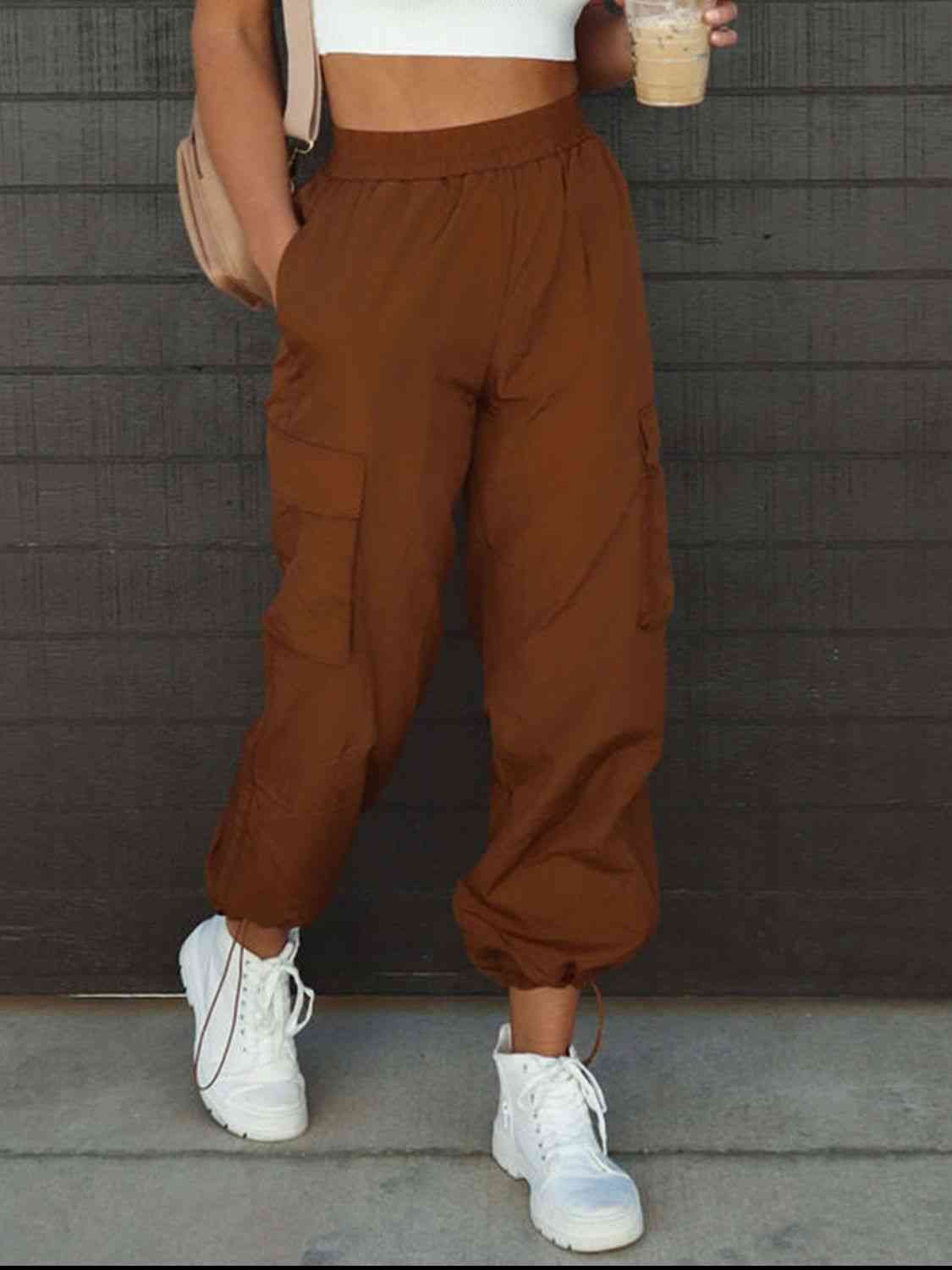 High Waist Drawstring Pants with Pockets king-general-store-5710.myshopify.com